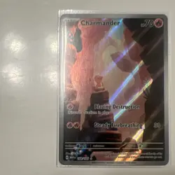 Pokemon Charmander 168/165 Art Rare Holo Sv: Scarlet & Violet 151 HP70 - Image 3