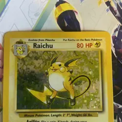 Pokemon TCG Raichu 14/102 Base Set Holo Rare Unlimited 1999 WOTC LP - Image 4
