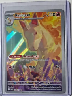 Rapidash 189/182 Illustration Rare Destined Rivals Pokemon Near Mint - Image 1
