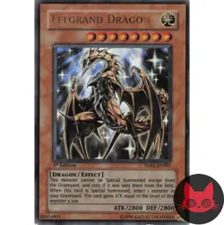 Yugioh Felgrand Dragon SDRL-EN001 Ultra Rare 1st Edition MP - Image 1