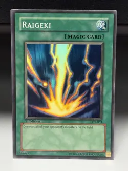 Raigeki LOB-053 The Legend of Blue Eyes White Dragon 1st Edition Super Rare #1 - Image 1