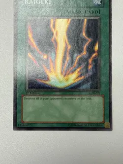 Raigeki LOB-053 The Legend of Blue Eyes White Dragon 1st Edition Super Rare #1 - Image 3