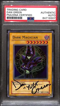 PSA Authentic Signed Dan Green Dark Magician Super Rare SYE-001 1st edition - Image 1