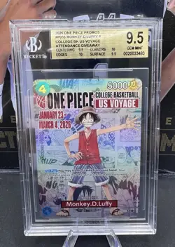 2026 Monkey D Luffy One Piece Promo College Basketball US Voyage BGS 9.5 - Image 1
