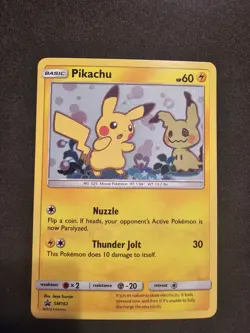 Pikachu SM162 Promo Pokemon Card Holo Rare LP - Image 1