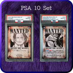 PSA 10 Shanks Teach Wanted Card set Emperors in the New World ONE PIECE Japanese - Image 1