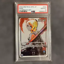 PSA10 Nami L Leader Parallel One Piece Card Japanese - Image 1