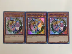 Yugioh Dark Magician Girl x 3 - 1st Edition Ultra Rare Blue NM - Free Holo Card - Image 1