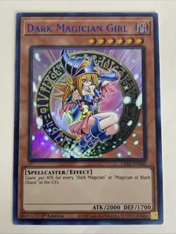 Yugioh Dark Magician Girl x 3 - 1st Edition Ultra Rare Blue NM - Free Holo Card - Image 2