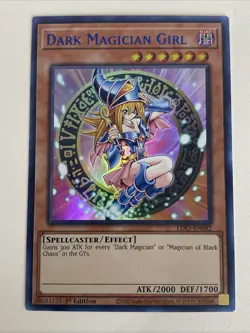 Yugioh Dark Magician Girl x 3 - 1st Edition Ultra Rare Blue NM - Free Holo Card - Image 3