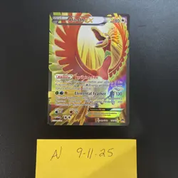 Pokemon XY Breakpoint Ho-Oh EX Full Art Rare Card 121/122 - Image 1