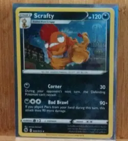 Scrafty Pokemon Trading Card Game (TCG) Card From The Champion's Path Set. New - Image 1