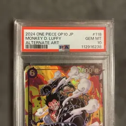 PSA10 Monkey D. Luffy SEC Parallel OP10-118 One Piece Card Japanese - Image 3