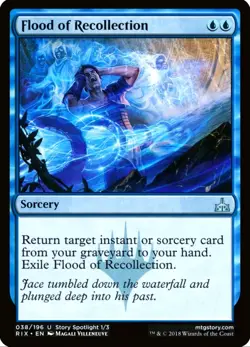 X 1 Flood of Recollection NM Rivals of Ixalan 038 MTG Magic The Gathering - Image 1
