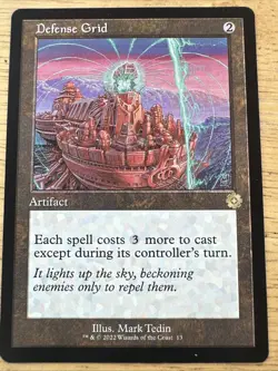 MTG Defense Grid 013 Retro Frame - The Brothers' War #013 Small Printer ERROR - Image 1