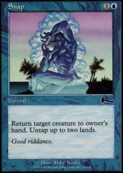 Heavy Play, English MTG Regular Snap Urza's Legacy Magic the Gathering - Image 1