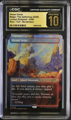 STEAM VENTS Lorwyn Eclipsed Borderless Reversible Foil Rare CGC Pristine 10 MTG - Image 1