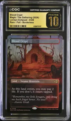 BLOOD CRYPT Lorwyn Eclipsed Borderless Reversible Foil Rare CGC Pristine 10 MTG - Image 1