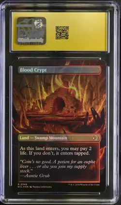 BLOOD CRYPT Lorwyn Eclipsed Borderless Reversible Foil Rare CGC Pristine 10 MTG - Image 2