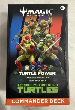 MAGIC The Gathering "Turtle Power" Teenage Mutant Ninja Turtles Commander Deck - Image 1