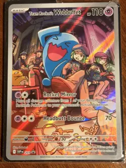 Pokemon TCG Destined Rivals Team Rockets Wobbuffet Promo Card 203 Sealed - Image 1
