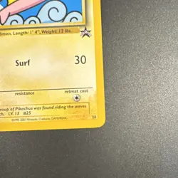 Pokemon TCG Surfing Pikachu Promo Regular 28 50 HP Basic Nintendo 2001 - Image 4