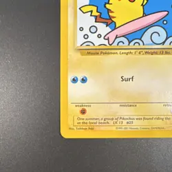 Pokemon TCG Surfing Pikachu Promo Regular 28 50 HP Basic Nintendo 2001 - Image 5