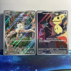 Pokemon Illustration Rare Lot (2) - Team Rocket Mimikyu 238 Ascended Meowth 106 - Image 1