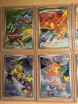 Pokemon First Partner Illustration Collection Series 1, Gen 1 and 4 Starters - Image 2