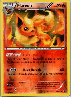 Flareon 13/98 Uncommon Ancient Origins Pokemon Reverse Holo Near Mint - Image 1