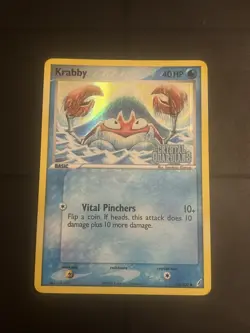 Krabby Crystal Guardians Pokemon TCG 54/100 Holo - Image 1