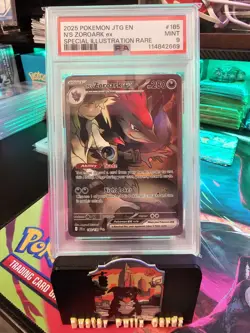2025 Pokemon JTG EN #185 N's Zoroark EX Special Illustration Rare PSA 9 New Cert - Image 1