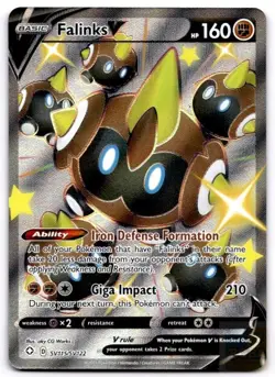 Falinks V SV115/SV122 Holo V Rare Shining Fates Shiny Vault Pokemon Near Mint - Image 1