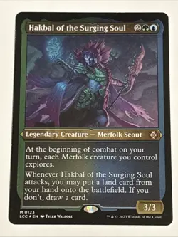 MTG Lost Caverns of Ixalan Hakbal of the Surging Soul Foil Thick Stock 0123 NM - Image 1