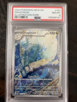 2023 Pokemon SV 151 Mew en Dragonair #181/165 PSA 8 - Image 1