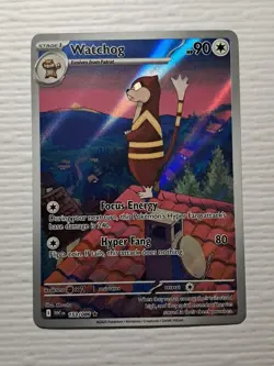 Pokemon TCG Watchog 153/086 SV11W White Flare Holo Illustration Rare NM - Image 1