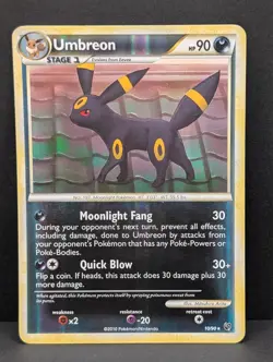 Umbreon 10/90 Undaunted Reverse Holo Ultra Rare Pokemon TCG Nintendo LP - Image 1