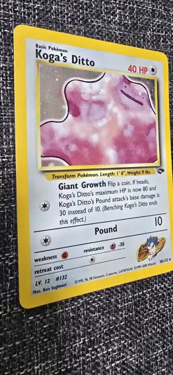 Wizards Pokemon TCG Koga's Ditto 10/132 Gym Challenge Holo Rare 40 HP English - Image 3