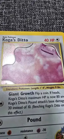 Wizards Pokemon TCG Koga's Ditto 10/132 Gym Challenge Holo Rare 40 HP English - Image 5