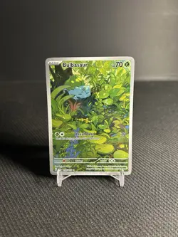 Pokemon TCG Bulbasaur 166/165 Scarlet & Violet 151 Illustration Rare MP - Image 1