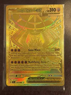 Pokemon Mega Zygarde EX Gold Mega Hyper Rare 124/88 Perfect Order - Image 1