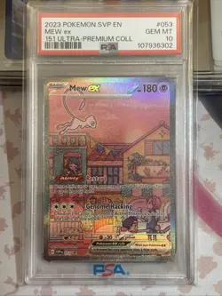 151 Pokemon Mew ex UPC Promo #53 Special Illustration Rare PSA Grade Gem Mint 10 - Image 1