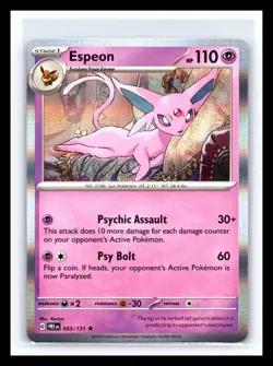 🔥 Pokemon TCG Espeon 033/131 HOLO- Prismatic Evolutions- 2025 - Image 1