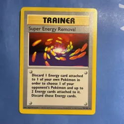Pokemon Super Energy Removal 79/102 Shadowless Trainer Base Set WOTC Vintage LP - Image 1