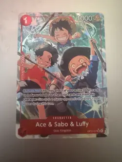One Piece CCG Ace & Sabo & Luffy (Alternate Art) OP13-007 SR NM/M - Image 1