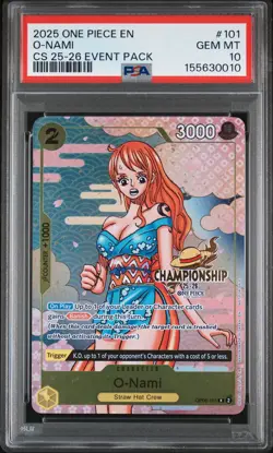 2025 ONE PIECE CHAMPIONSHIP 2025-26 EVENT PACK #101 O-NAMI PSA 10 - Image 1