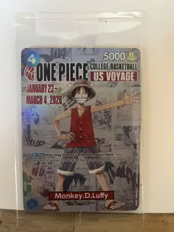 One Piece Monkey.D.Luffy US College Basketball Promo Card - Image 1