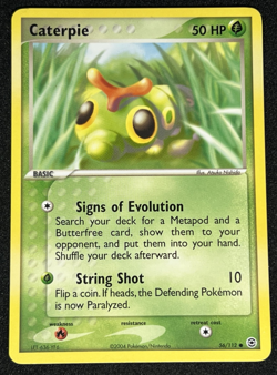 Caterpie 56/112 EX FireRed & LeafGreen Non-Holo Common Pokemon Card NM - Image 1