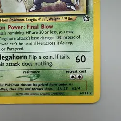 Heracross 6/111 Pokemon Neo Genesis Unlimited Holo MP - Pokemon Card TCG - Image 5