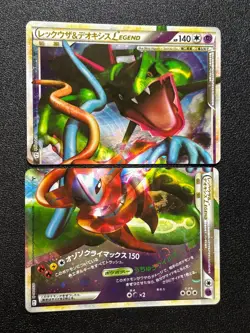 [US Duty Inc] (LP) Rayquaza & Deoxys LEGEND 074/080 075/080 L3 Pokemon Card - Image 1